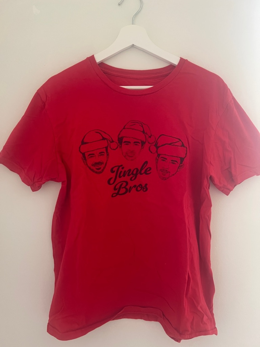 Red 'Jingle Bros' Short Sleeve Graphic Tee